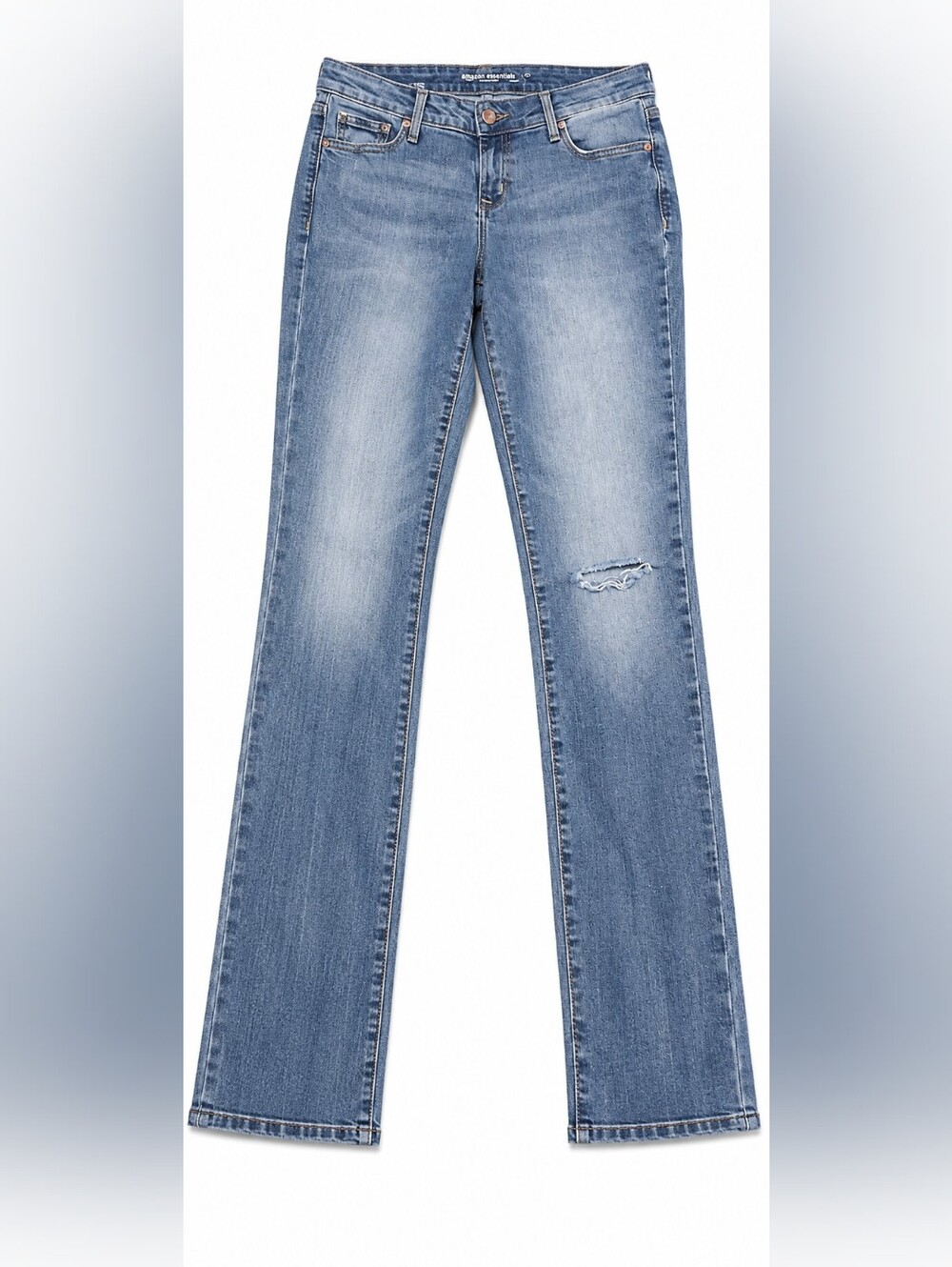 Old Navy Light Blue Slight Flare Jeans with Knee Distress
